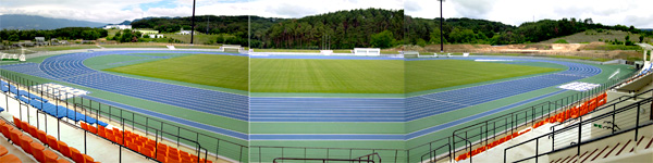 メインスタンドからパノラマ撮影もどき